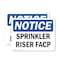 Signmission Sprinkler Riser Facp, 10 in W x Rectangle, Vinyl Decal OS-2PACK-NS-D-710-L-18400 - alternate 1